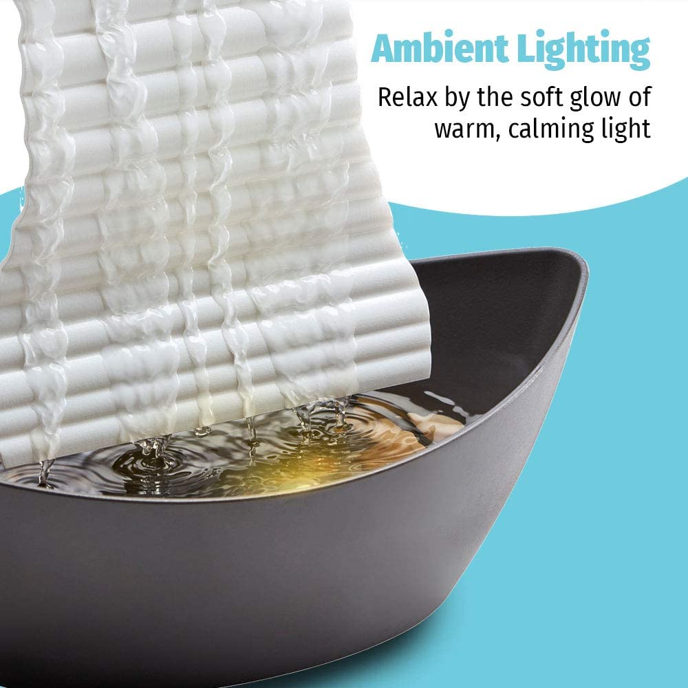 White Waters Relaxation Indoor Fountain w/ LED