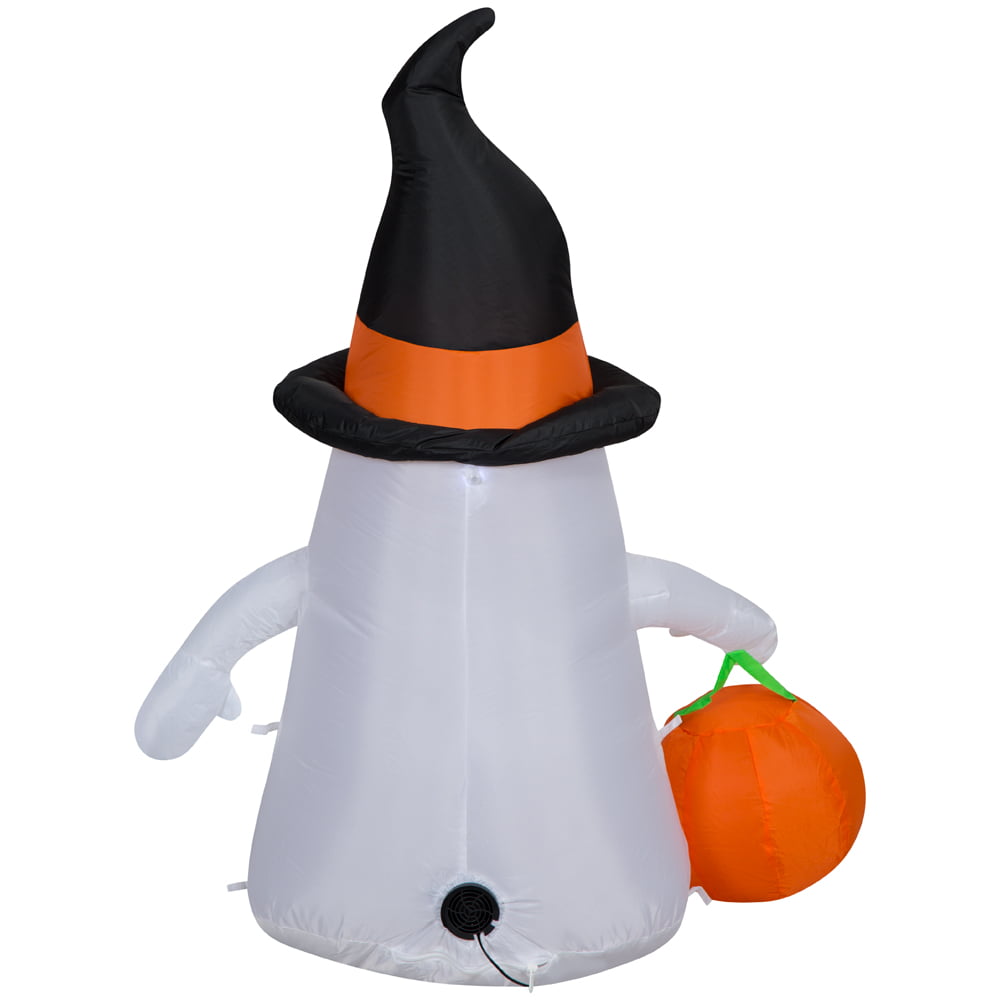 Halloween Inflatables Outdoor Ghost with Witch Hat