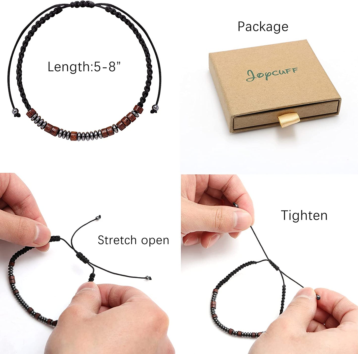 Morse CODE Bracelet for Couples Adjustable Strand Engraved Matching Love Bracelets -Valentines Day Gift