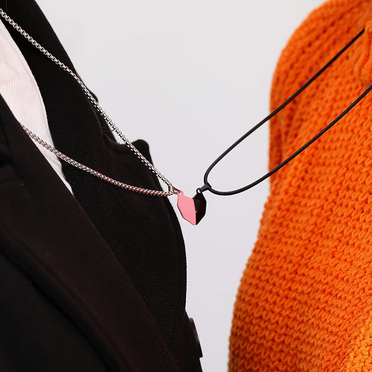 4Pcs Couples Bracelets Necklace Set for Women Men Valentines Day Gfit