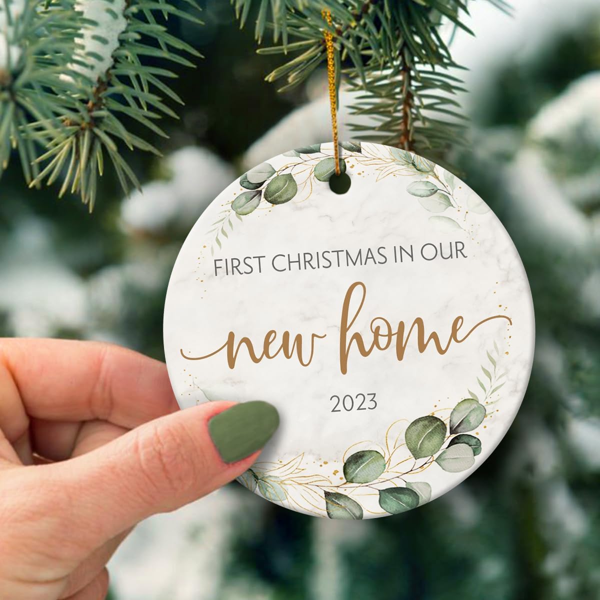 New Home Christmas Ornament - New Home Gifts, Housewarming Decorations, New Home Christmas Ornament for Couple, First Christmas in Our New Home 2023 Christmas Tree Decorations