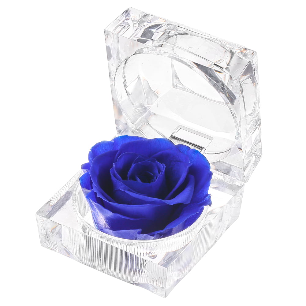 Preserved Forever Rose Acrylic Ring Box Gift for Women