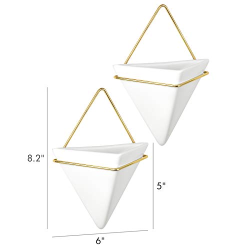 2 Pack Hanging Vase w/ Artificial Succulent Plants