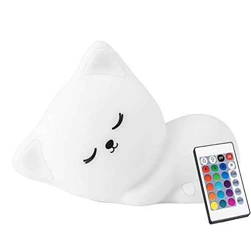 7 Colors Cute Kitty Night Lights for Kids Room & Cat Lovers