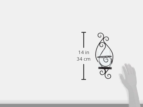 Decorative Black Tea Light Candle Holder Hanging Wall Scone Decor