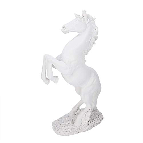 Standing Horse Statue Engraved Horse Sculpture Decorative Art Figurine - 12inch