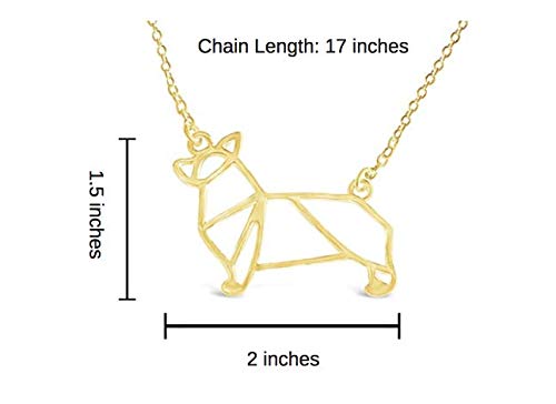 Corgi Origami Necklace, Best for Dog Lovers