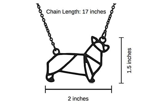 Corgi Origami Necklace, Best for Dog Lovers