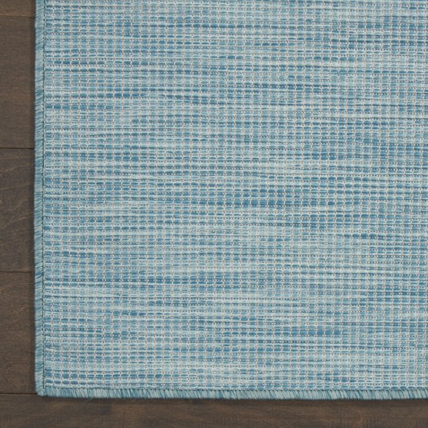 Indoor/Outdoor Modern Solid Aqua 3' x 5' Area Rug