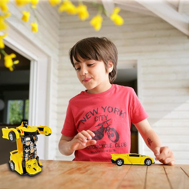Transforming Cars Robot Toys, Inertia Driven Christmas Birthday Gifts for Kids Boys
