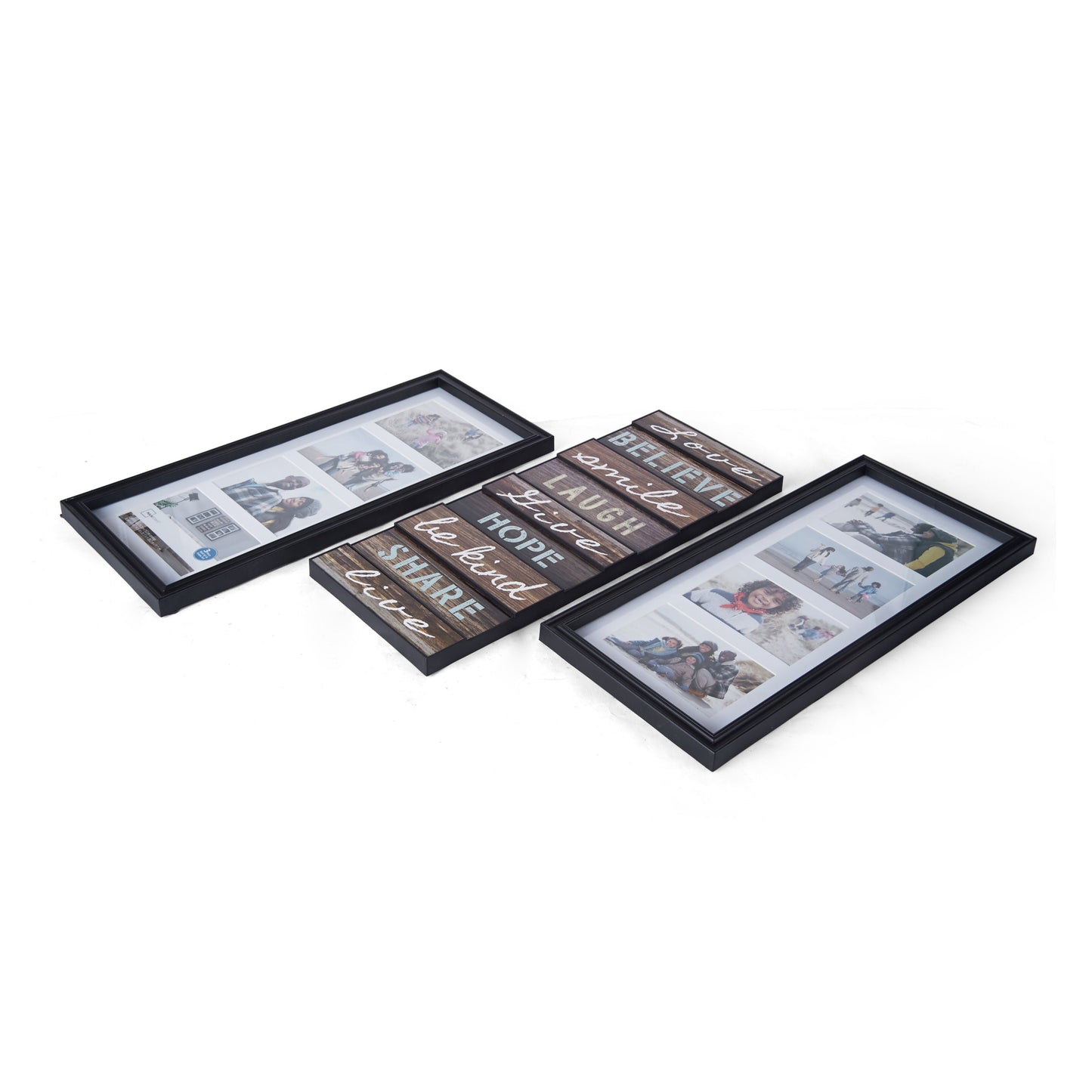 Collage Picture Frames w/ Sentiment Plaque in Black