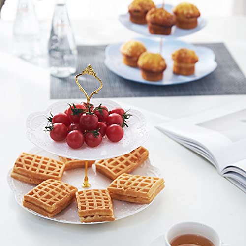 3 Pack of 3 Tiers White Plastic Cupcake/Dessert Stand