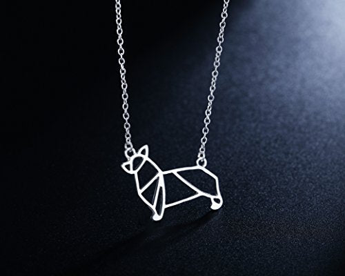 Corgi Origami Necklace, Best for Dog Lovers