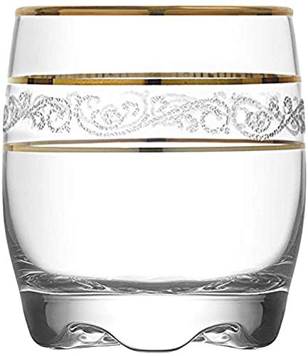 6-Piece Gold Glass Cup Set