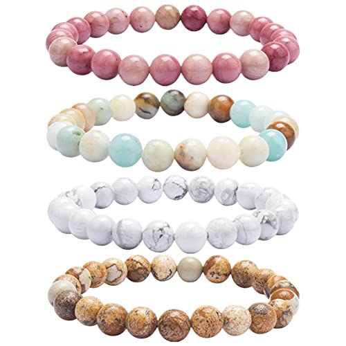 Beaded Bracelets for Men/Women Set Healing Crystal Bead  Bracelets
