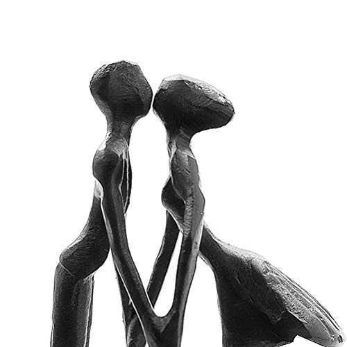 Affectionate Couple Art Iron Sculpture for Home Decoration