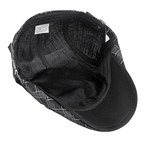 Mens Newsboy Hat Adjustable Breathable