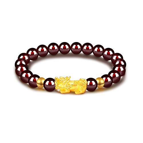 6 Pcs Black Obsidian Feng Shui Pixiu Luck Bracelet for Men/Women