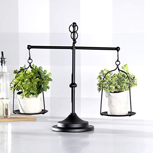 Farmhouse Scale Candleholder -Unique Centerpiece Stand w/ Vintage Style