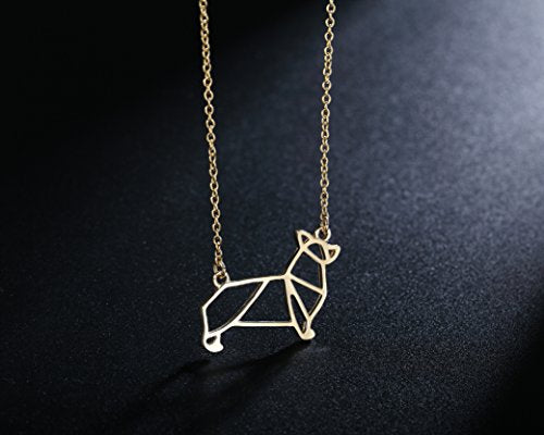 Corgi Origami Necklace, Best for Dog Lovers