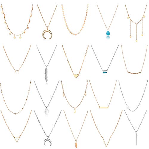 20 PCS Multiple DIY Layered Choker Necklace for Women