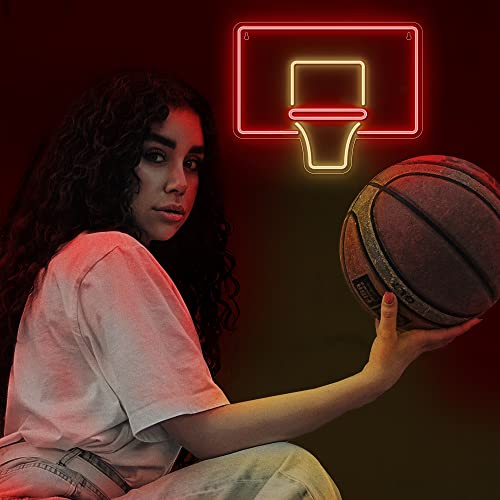Basketball Hoop Neon Sign - Lights for Basketball Players/Fans  Wall Decor