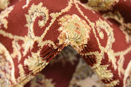 Traditional Oriental Classic Intricate Design Area Rug, 2 ft 7 x 10 ft, Red/Tan