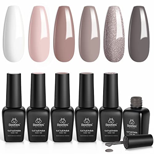 Gel Nail Polish Kit- 6 Colors 7.3ml Each Bottle, Nail Art Box