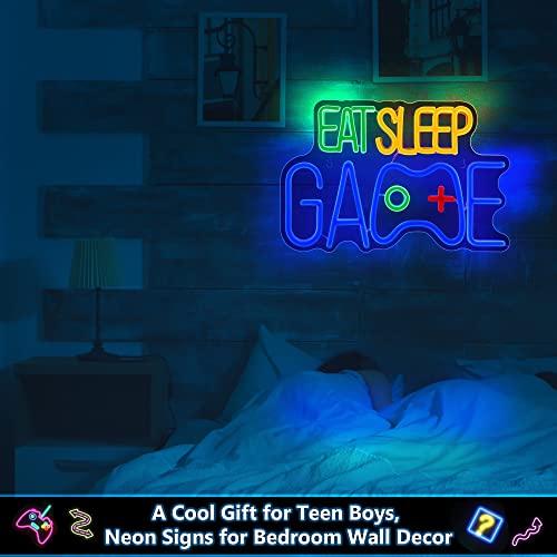 LED Game Neon Sign- EAT SLEEP GAME- Wall Decoration
