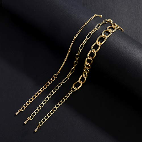 14K Gold Plated Beaded Bracelets for Women -Stretchable & Adjustable