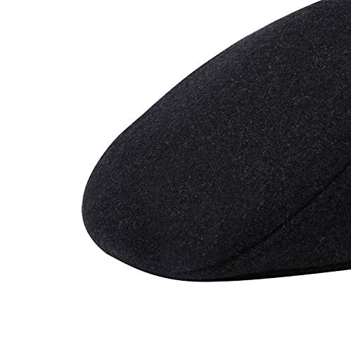 Thick Warm Woolen Beret for Men Solid Color Fold-Down Ear Protection Irish Duckbill Caps