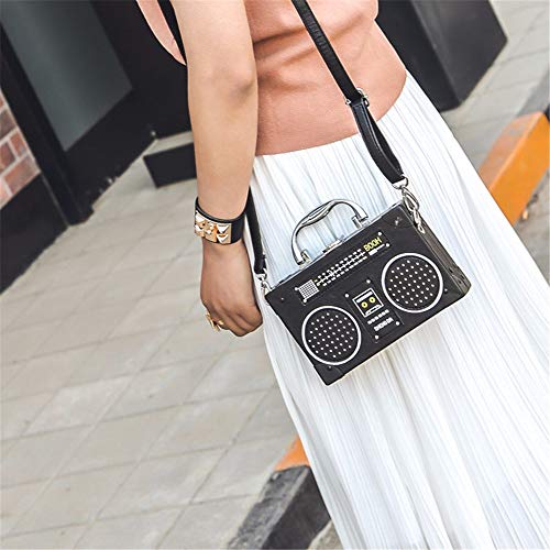 Unique Vintage Radio Shaped Crossbody Bag for Women