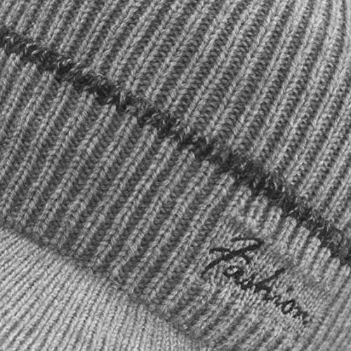 Men's Beanie w/ Visor -Warm Winter Knit Earflaps Hats