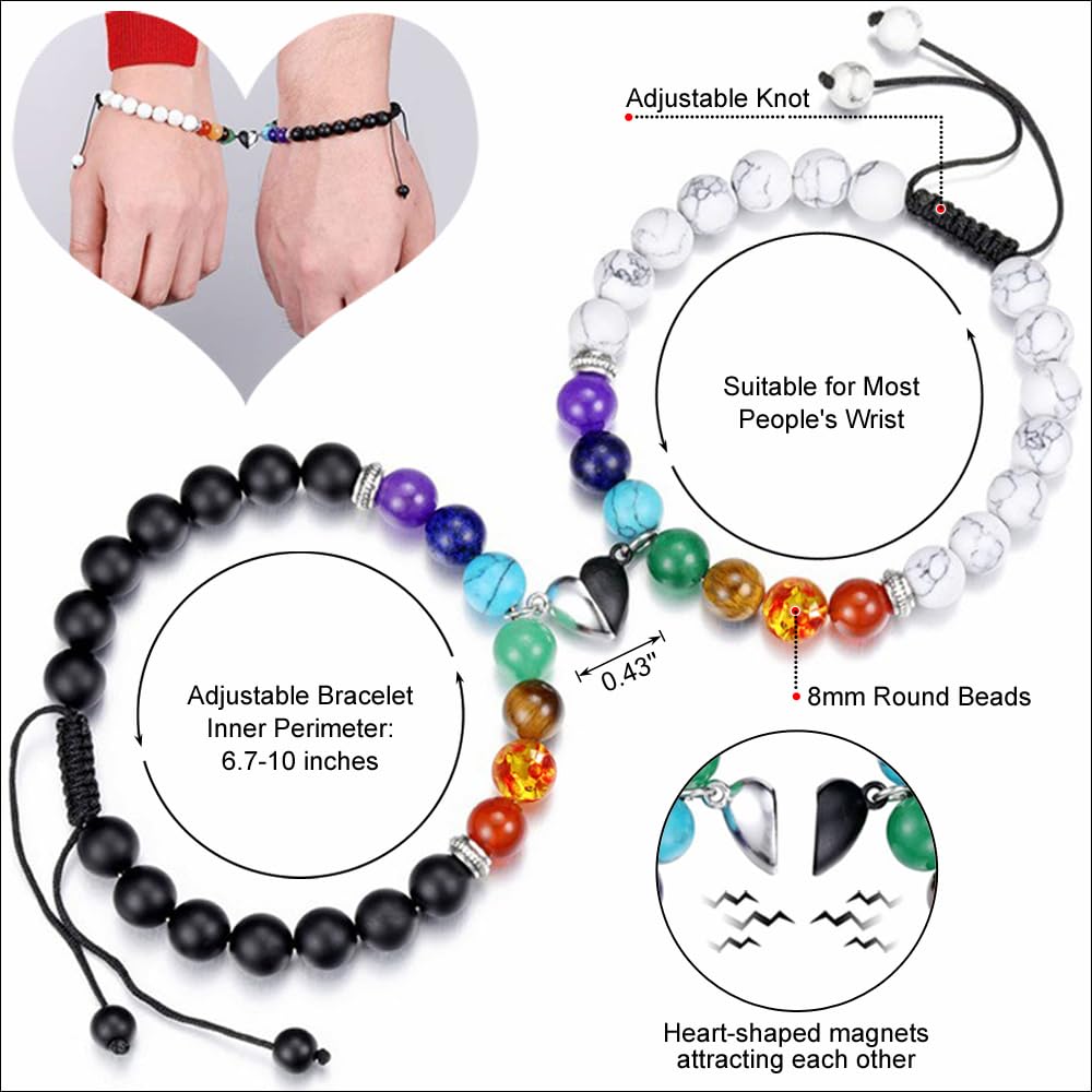 Heart Shaped Bracelet for Couples Gifts for Boyfriend Husband