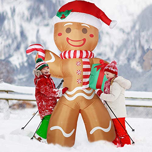 8ft Christmas Inflatable Gingerbread Man w/ LEDs