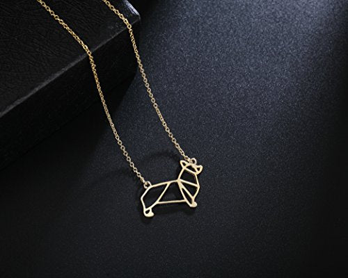 Corgi Origami Necklace, Best for Dog Lovers