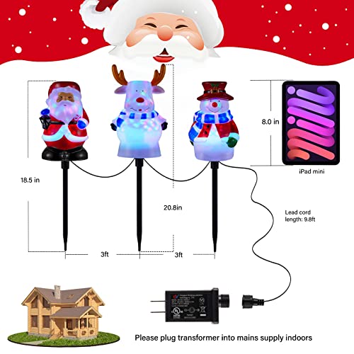 3 in 1 LED  Christmas Pathway Lights Decoration