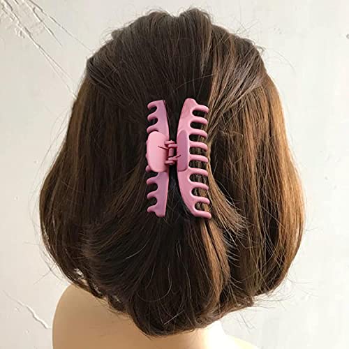 10 Colors Large Hair Claw Clips 4" Matte Nonslip Clips For Women
