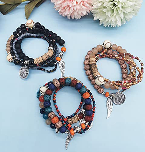 9 Sets Bohemian Bracelets for Women