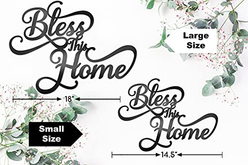 Bless This Home Signs Wall Decor Black– 18”X13”
