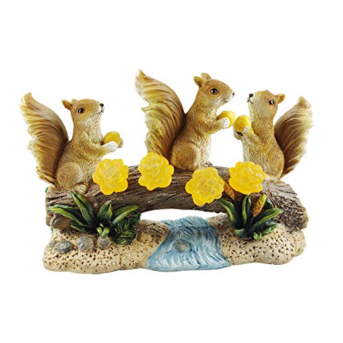 Solar Garde Decoration - Statue Squirrel w/ Cute Lights