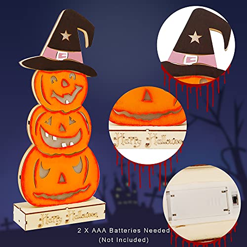 Wooden Home Halloween Tabletop Decorations