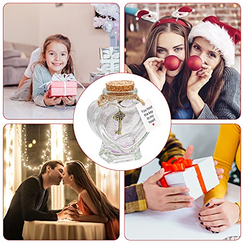 You Hold the Key to My Heart - Decorative Bottle Heart Shaped Gift for Valentines Day