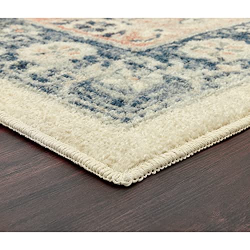 Caprice Boho Non Skid Runner Rug Blue, 2' x 6'