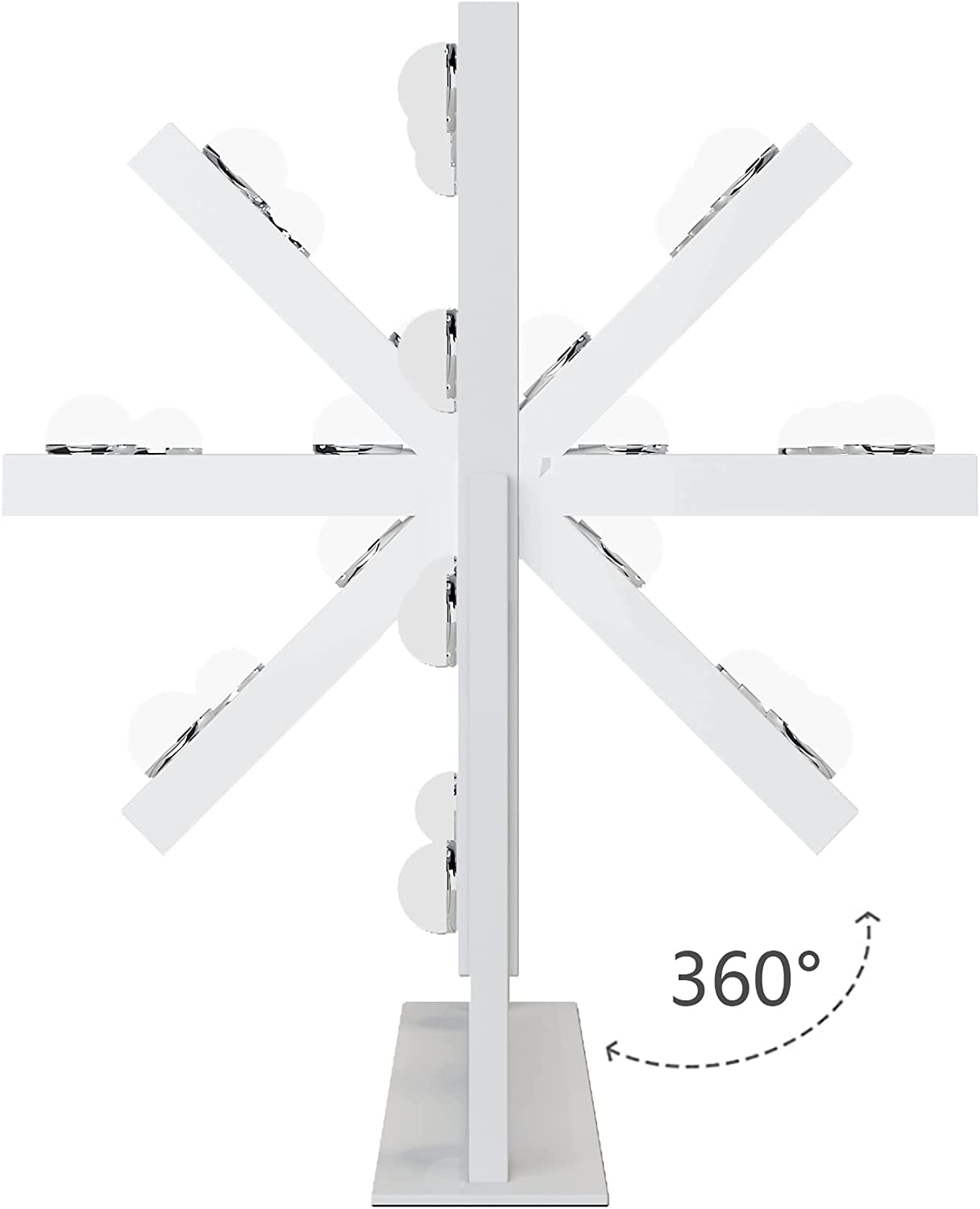 Vanity Mirror w/ 9 LED Lights Touch Control w/ 3 Colors Light & 360°Rotation