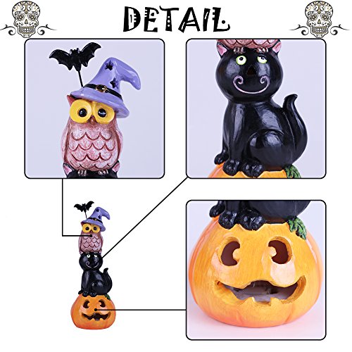 Happy Halloween Decorations Pumpkin Figurines with LED Lights