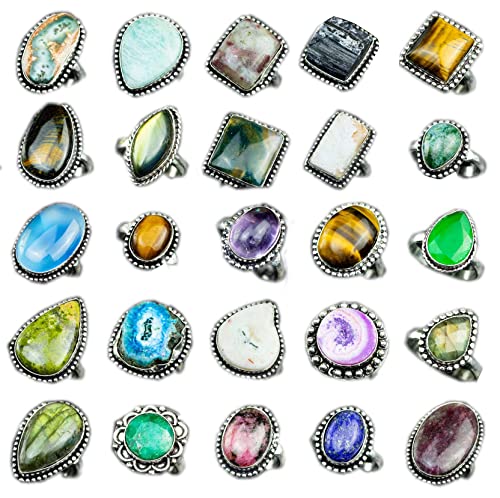 10 Pcs Lot Of Silver Plated handmade rings