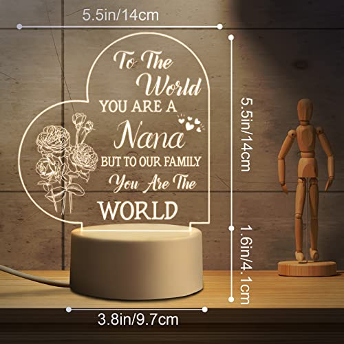 Acrylic USB Low Power Engraved Night Light- Mothers' Day Gifts for Mom & Nana