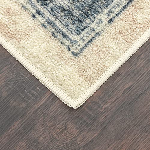 Caprice Boho Non Skid Runner Rug Blue, 2' x 6'
