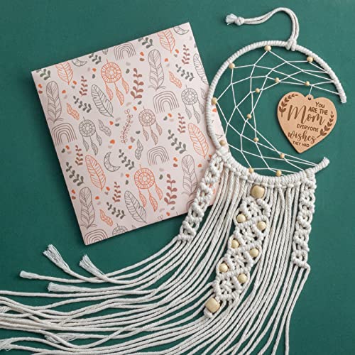 Mothers Day Gift Dream Catcher w/ Warm Heart Pendant Message